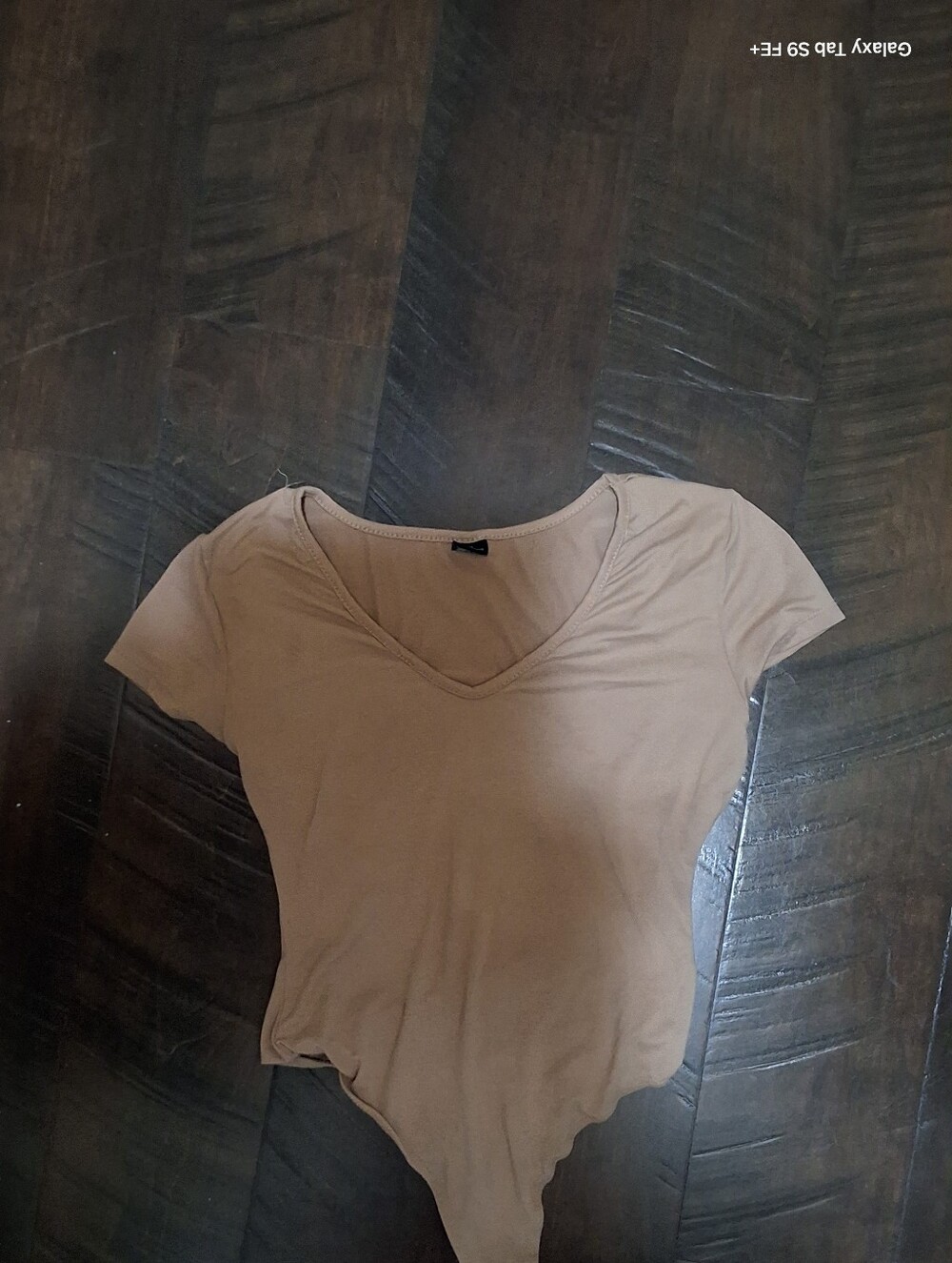 Women’s V-Neck Brown Bodysuit Tank Top